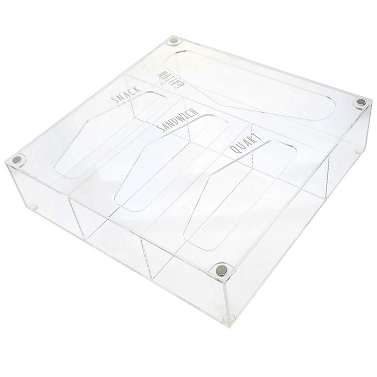 Rebrilliant Ondisplay Luxe Acrylic Kitchen Drawer Zip Food Storage